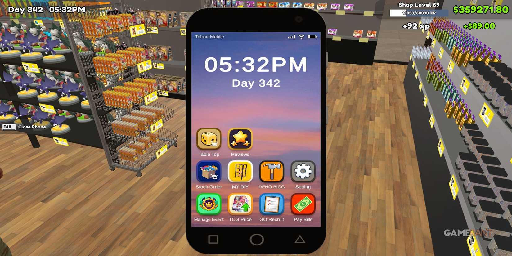 Phone In TCG Card Shop Simulator