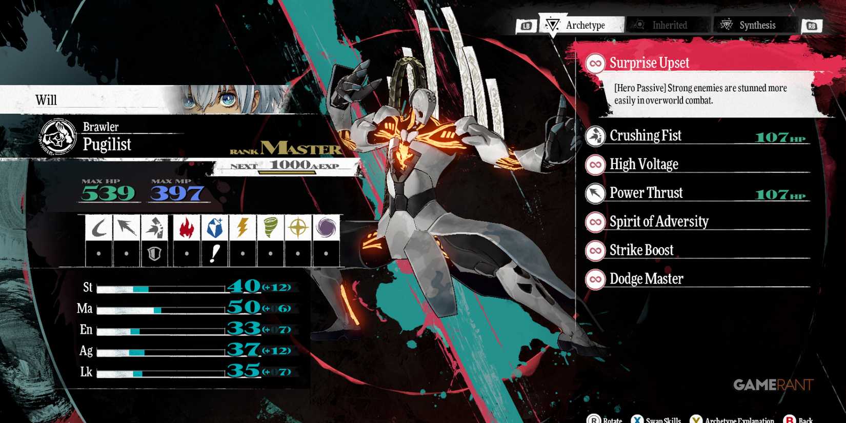 Pugilist, one of the best archetypes for protagonist in Metaphor ReFantazio