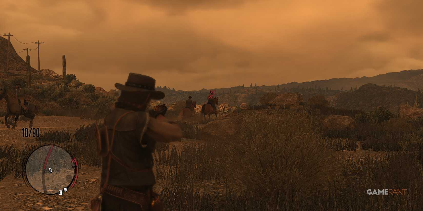 John using the Deadeye to paint argets in Red Dead Redemption