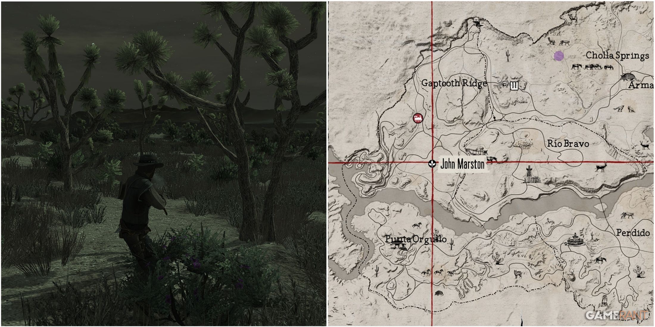 John Marston in Red Dead Redemption and the Map