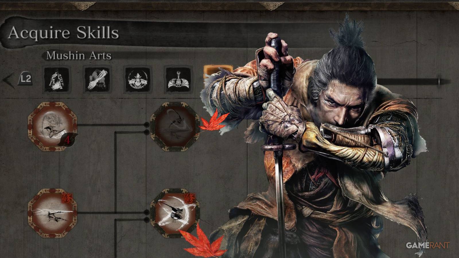 Sekiro Wolf and Skills