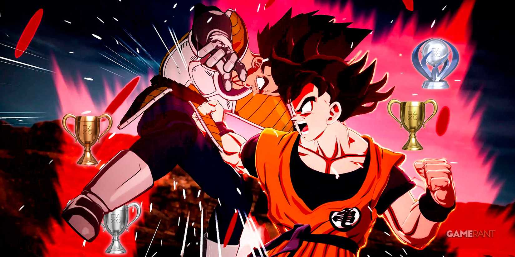 A battle between Goku and Vegeta in Dragon Ball: Sparking! Zero