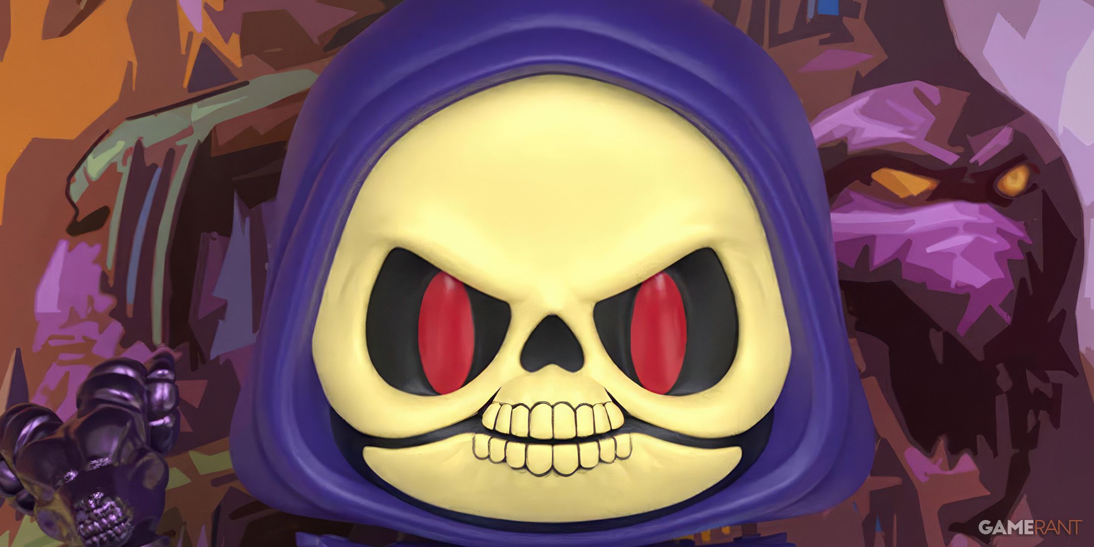 Thrilljoy Masters of the Universe Skeletor figure close-up