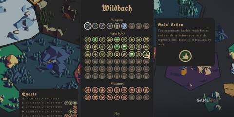 Thronefall perk selection