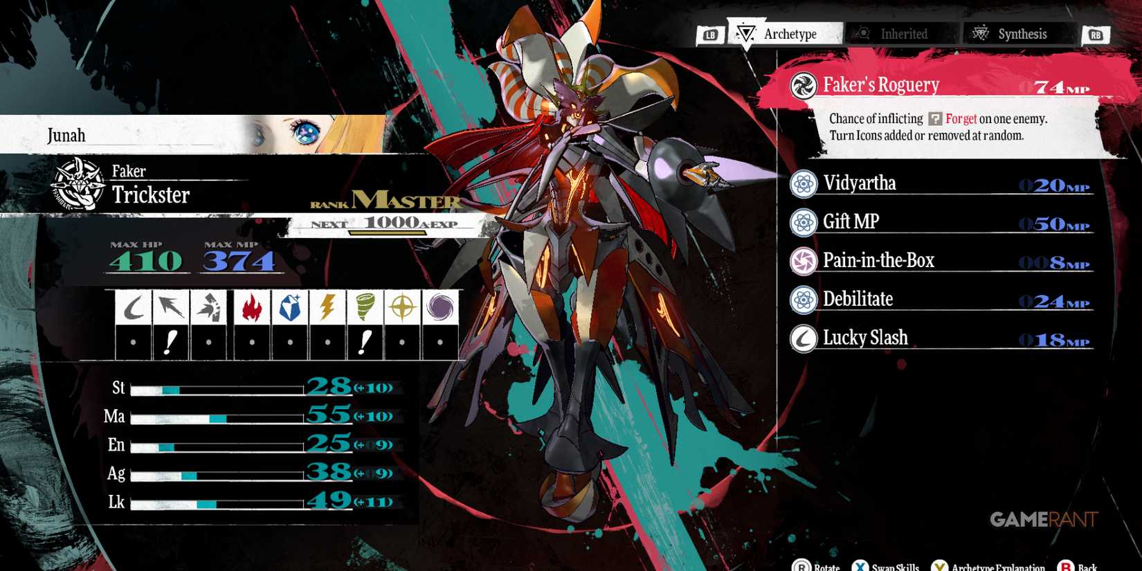 Trickster, one of the best archetypes for Junah in Metaphor ReFantazio-1