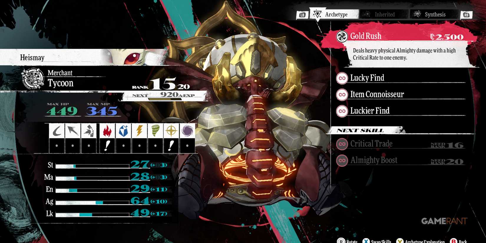 Tycoon Archetype in Metaphor ReFantazio