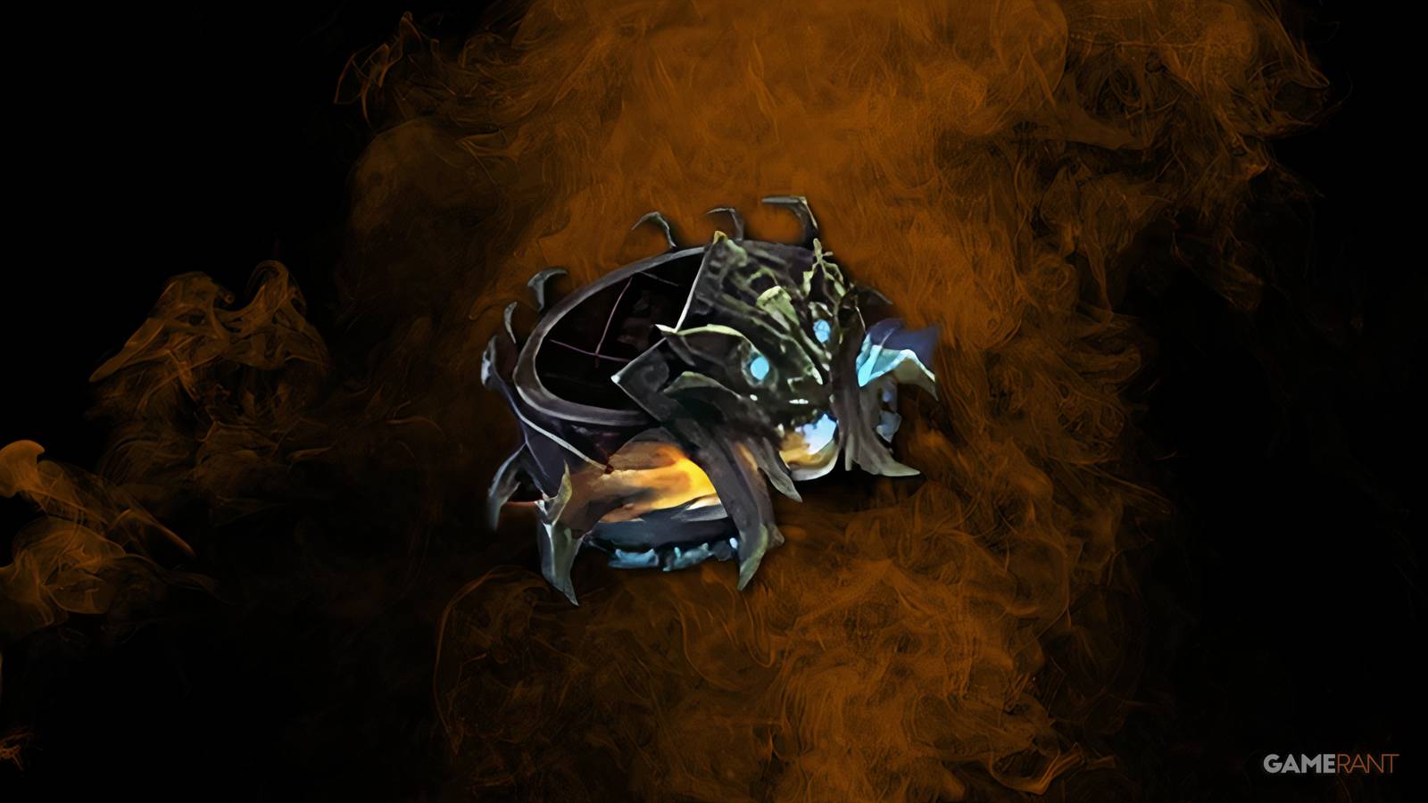 Ring of the Midnight Sun Unique on an orange and black background