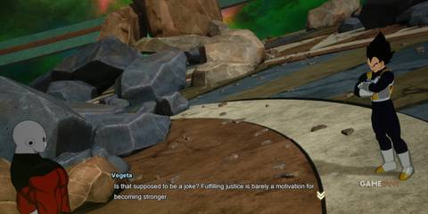 Vegeta questions Jiren’s motives in Dragon Ball Sparking Zero's What if, seeking true strength