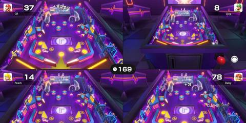 Waluigi’s Pinball Arcade in Super Mario Party Jamboree