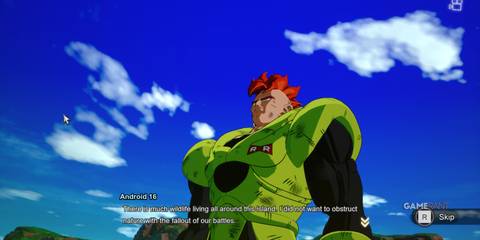 What if from Dragon Ball Sparking Zero, Android 16 reflects on the wildlife around the island