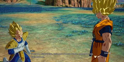 What if from Dragon Ball Sparking Zero, Goku explains to Vegeta the essence of becoming a Super Saiyan