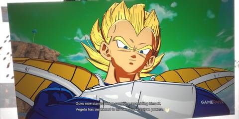 What if from Dragon Ball Sparking Zero, Vegeta awakens his Super Saiyan powers, ready for battle
