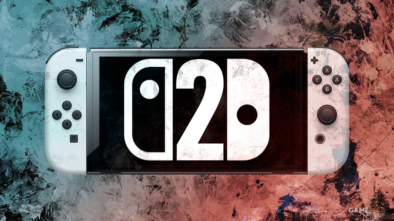 white Nintendo Switch 2 mockup on watercolor background from Metaphor ReFantazio