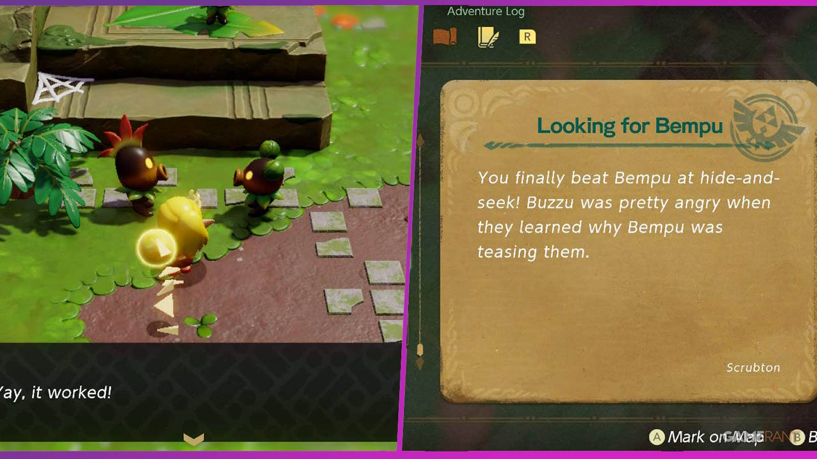 zelda echoes of wisdom looking for bempu side quest feature image