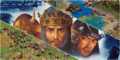 A Collage Of Key Art & Key Frames From Age Of Empires 2 Ages Of Kings