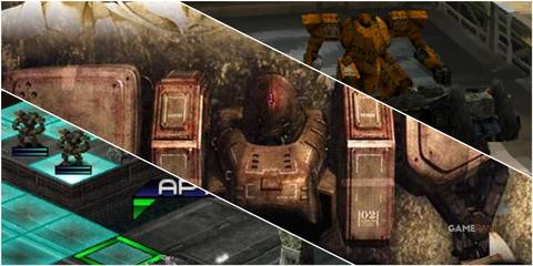 A Collage Of Key Art & Key Frames From Front Mission 3