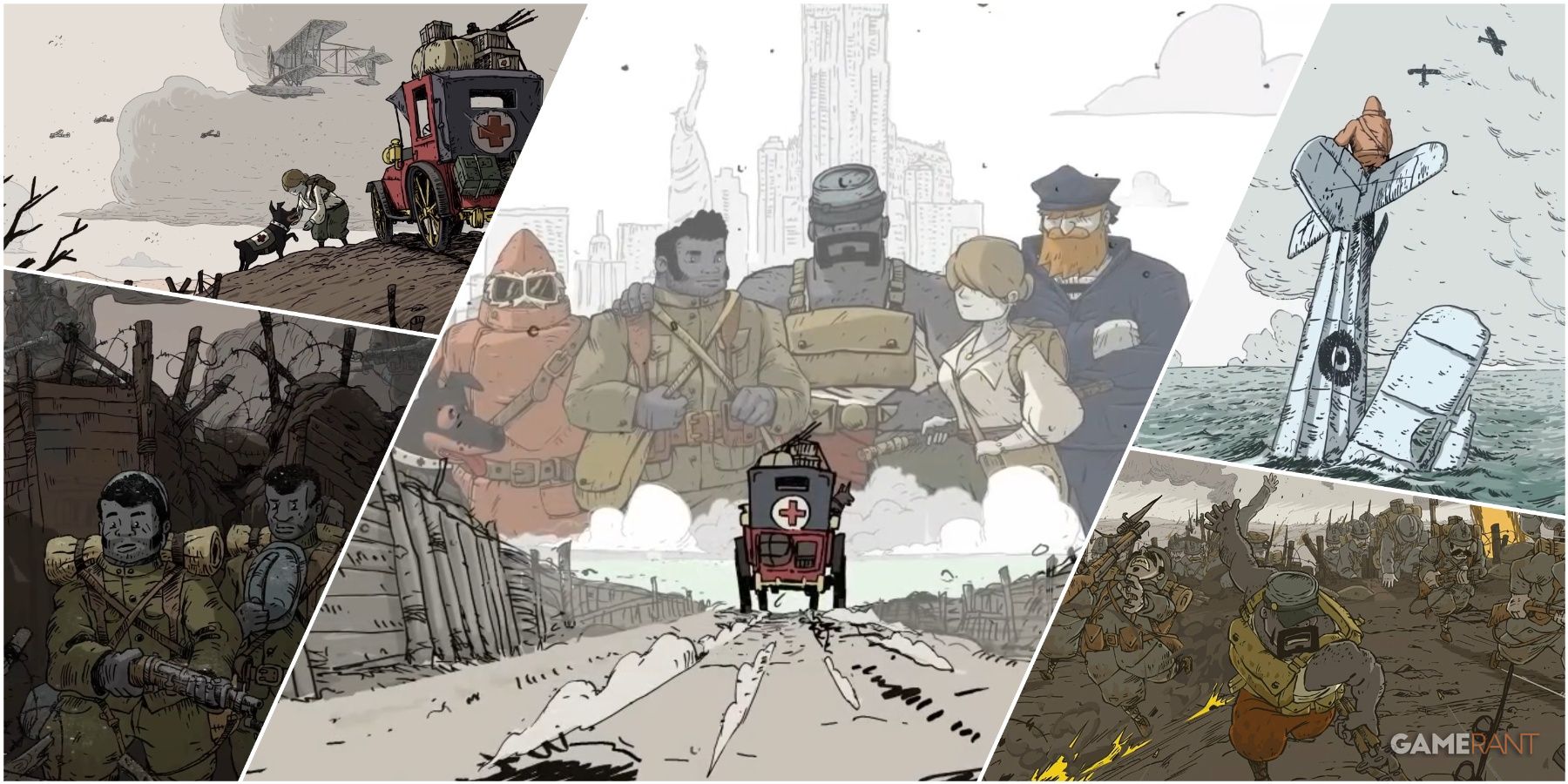 A Collage Of Key Art & Key Frames From Valiant Hearts Coming Home