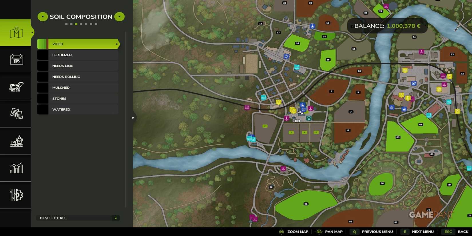 A Map Showing Weed Growth