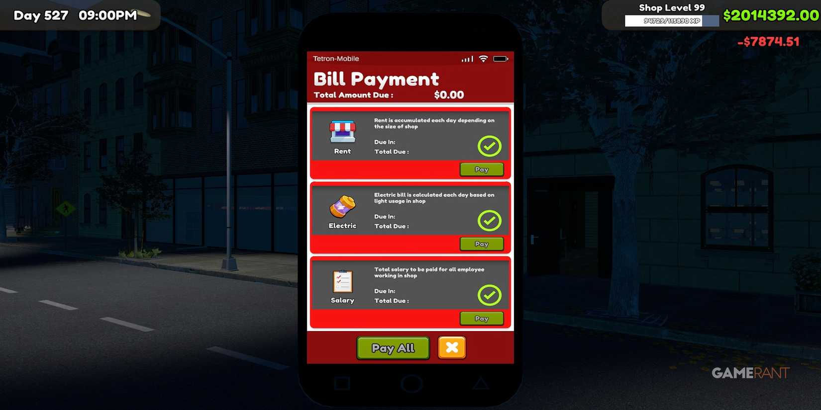 All Bills Paid In TCG Card Shop Simulator