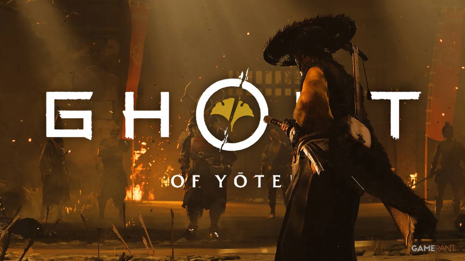 Atsu preparing to draw her sword in Ghost of Yotei