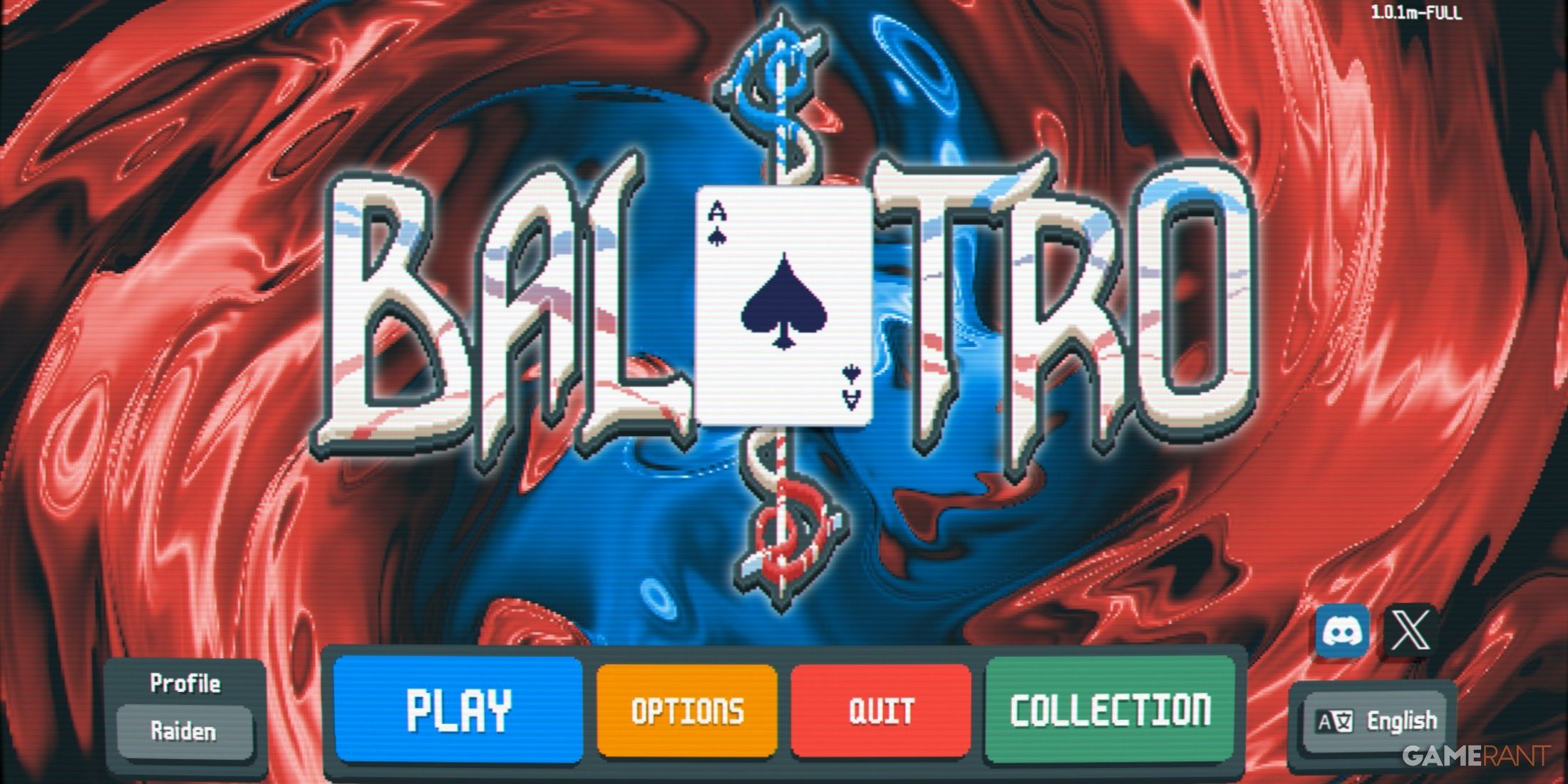 Balatro Title Screen