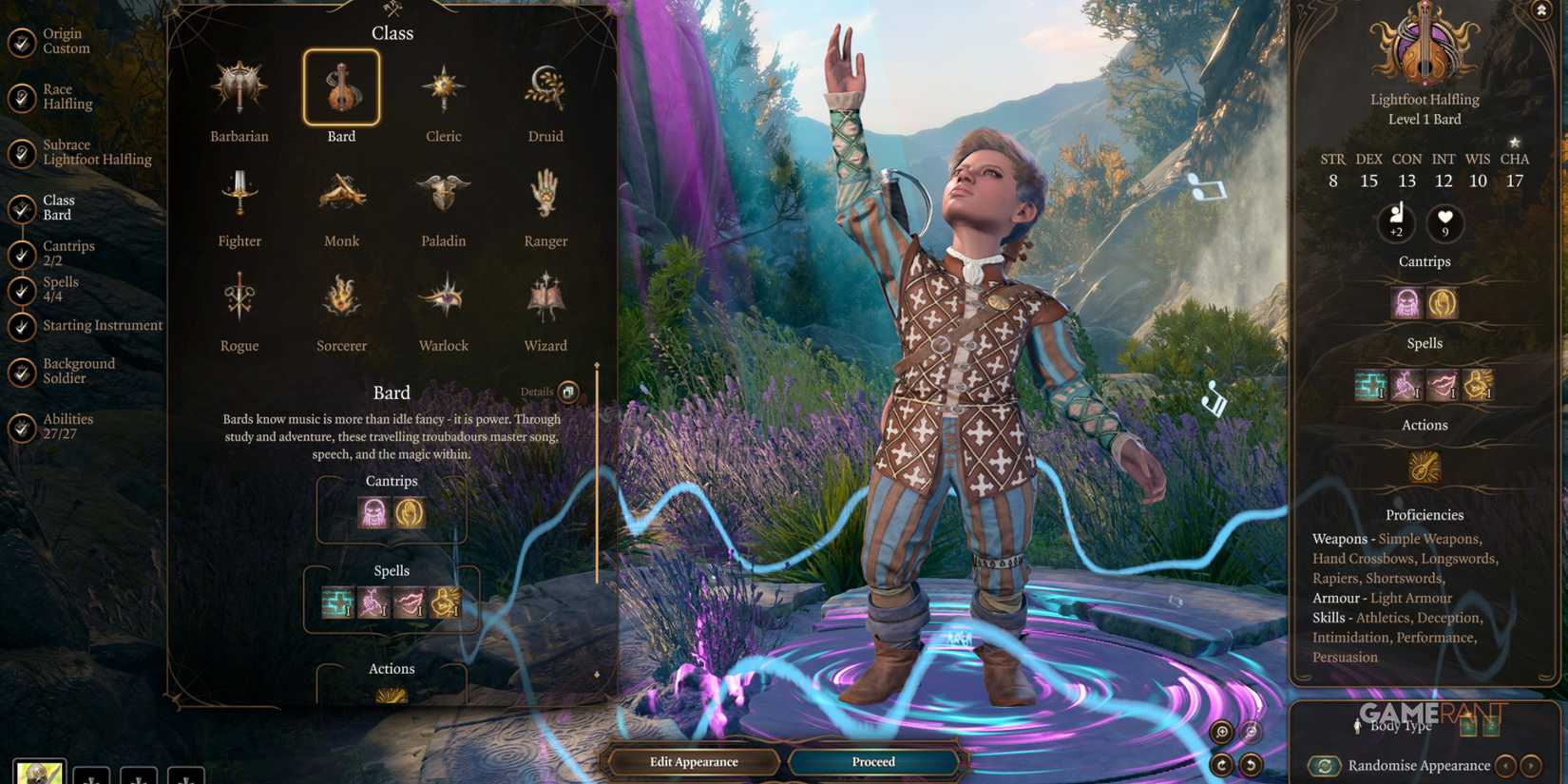 Bards gain the College of Glamour subclass in Baldur's Gate 3, introduced with Patch 8