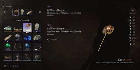 Black Myth Wukong Goldflora Hairpin Curio