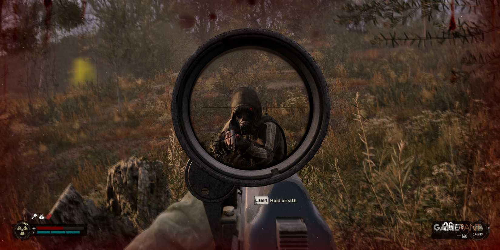 Character poorly positioned during a firefight, highlighting a mistake to avoid in STALKER 2