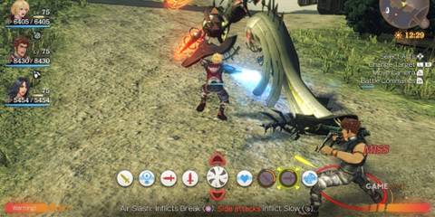 Combat Xenoblade Chronicles Definitive Edition party in battle
