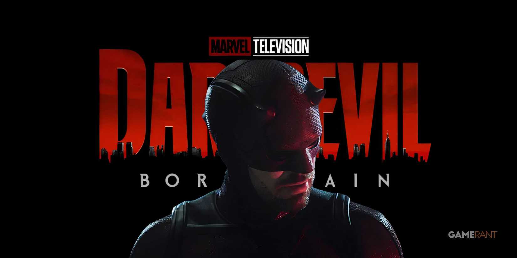 daredevil born again logo with daredevil in front