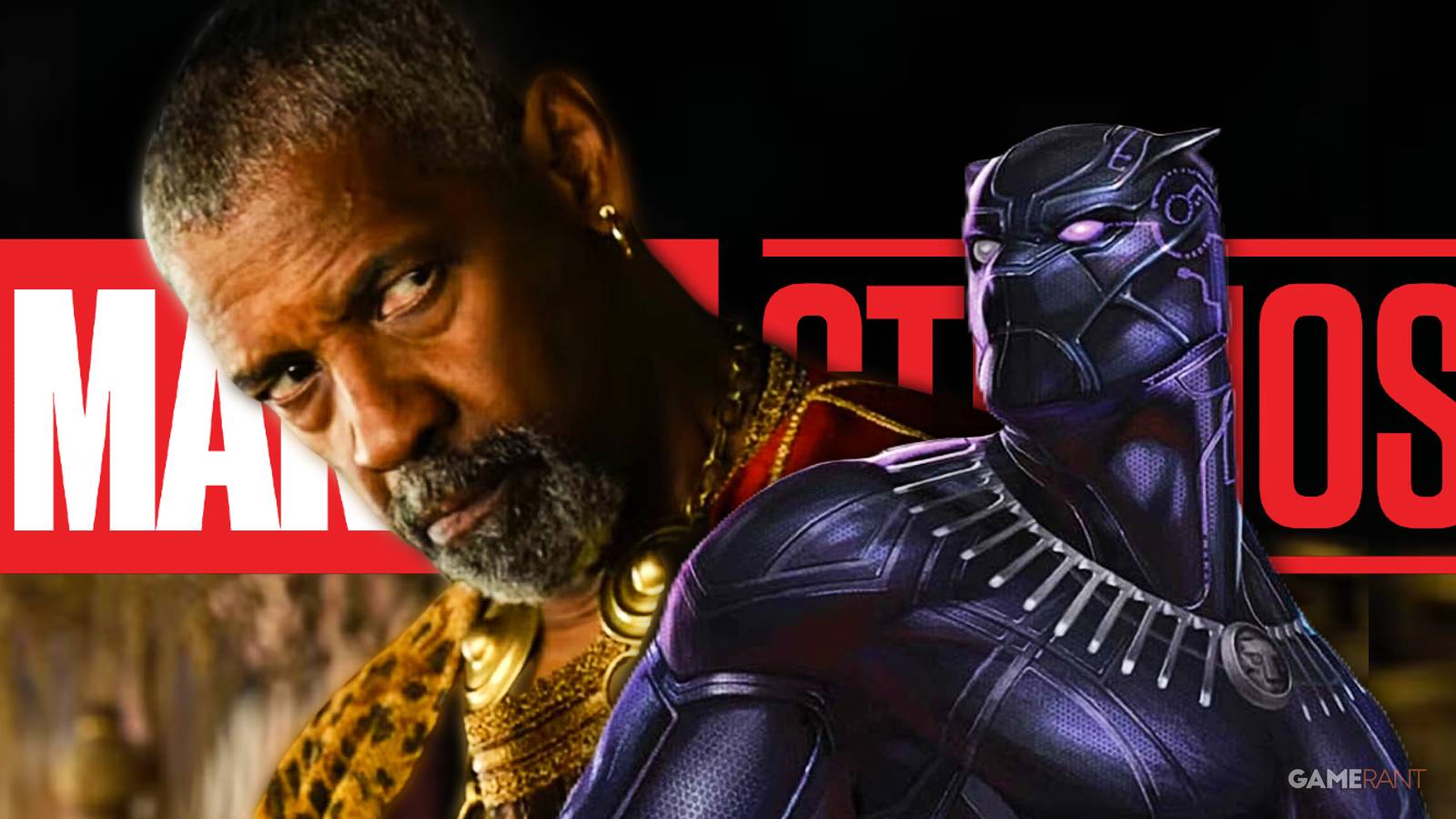 denzel washington, black panther, marvel studios logo