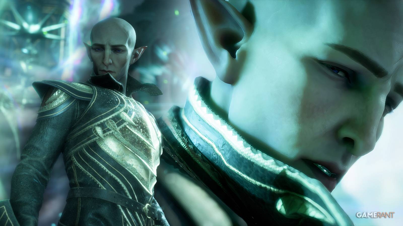 Dragon Age The Veilguard Solas closeup and medium shot