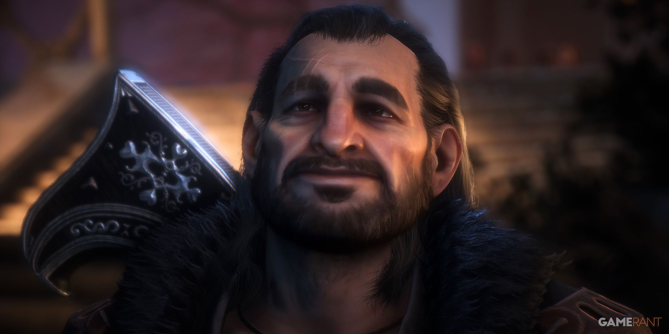 Dragon Age The Veilguard Varric smiling 2x1 screenshot