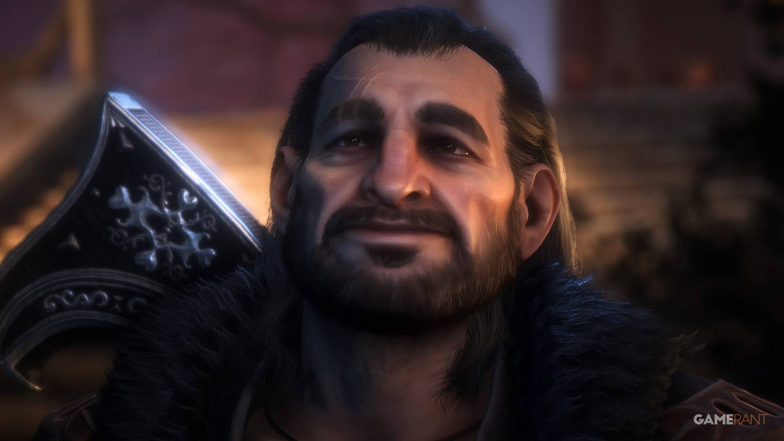 Dragon Age The Veilguard Varric smiling 2x1 screenshot