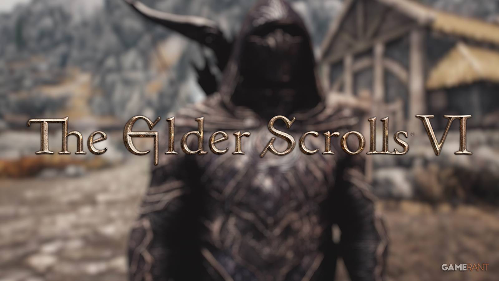 The Elder Scrolls 6 logo on blurred background of a Nightingale member