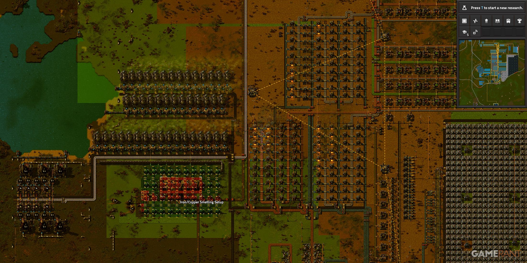 Placing a bluepring in Factorio