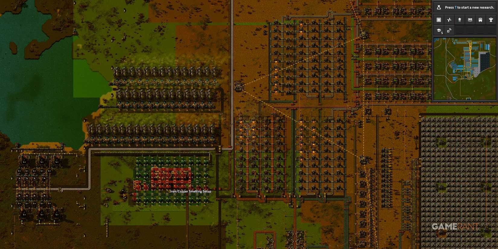 Placing a bluepring in Factorio