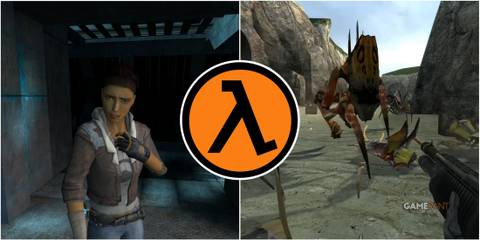 Half-Life 2 - Featuring Alyx, Lambda Logo, and the Character Battling Enemies.