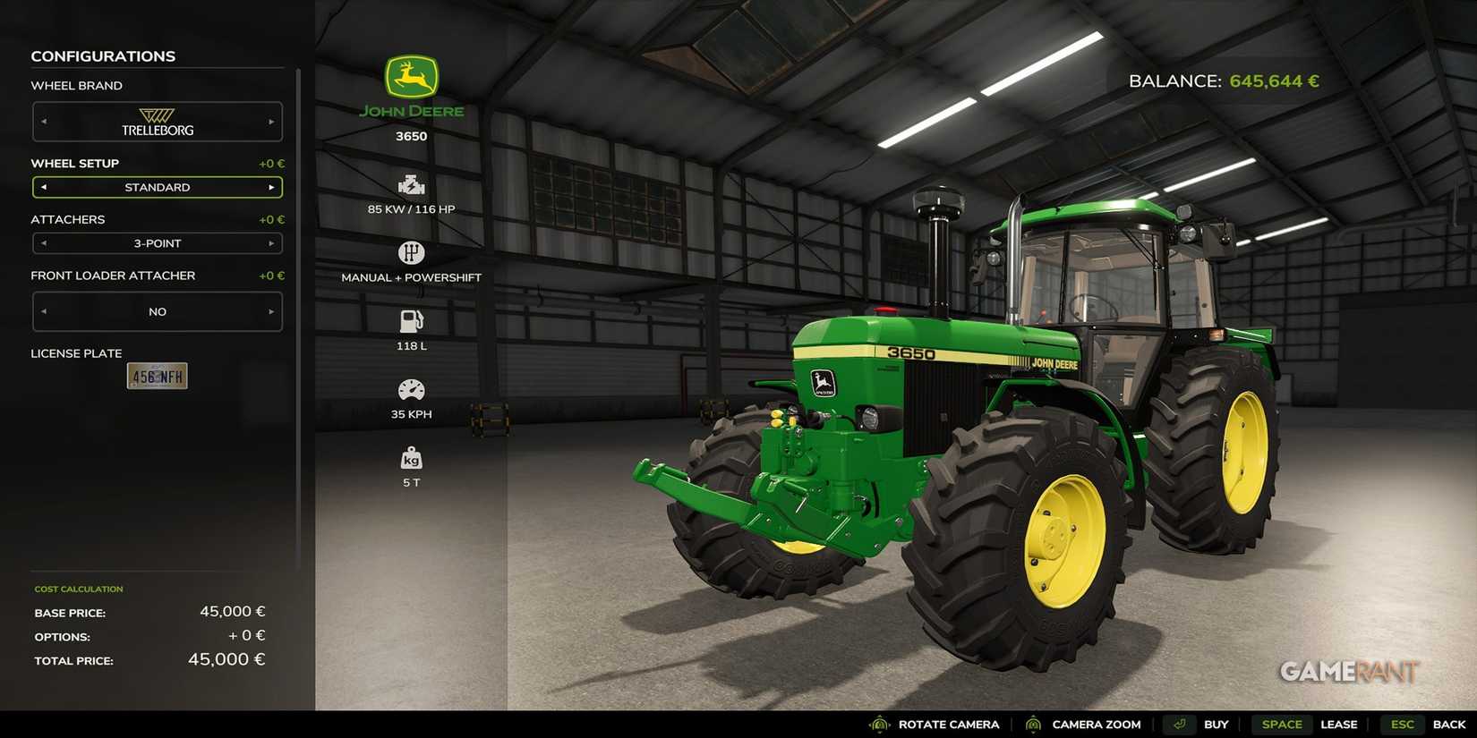 John Deere 3650