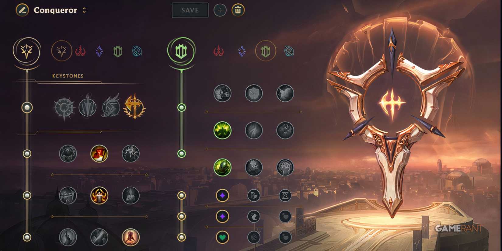 League of Legends Ambessa Conqueror Runes