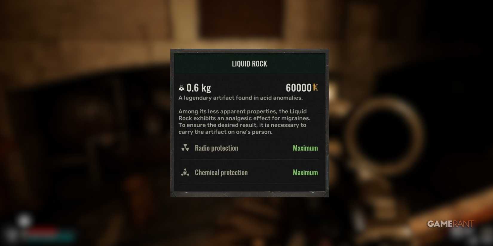 Liquid Rock provides maximum radio and chemical protection, with unique migraine-relieving effects in STALKER 2