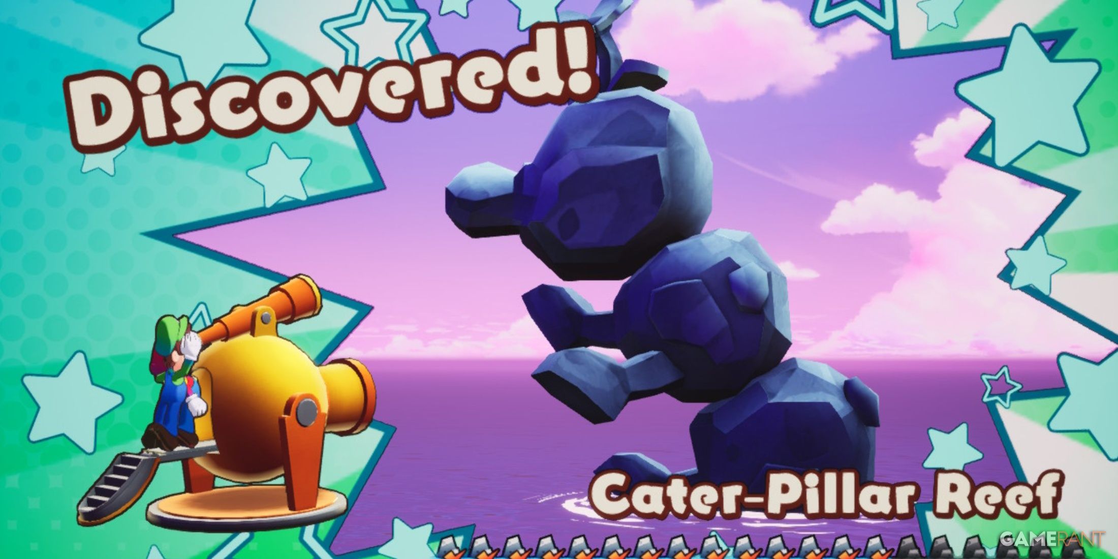 Discovery of Cater-Pillar Reef in Mario & Luigi: Brothership