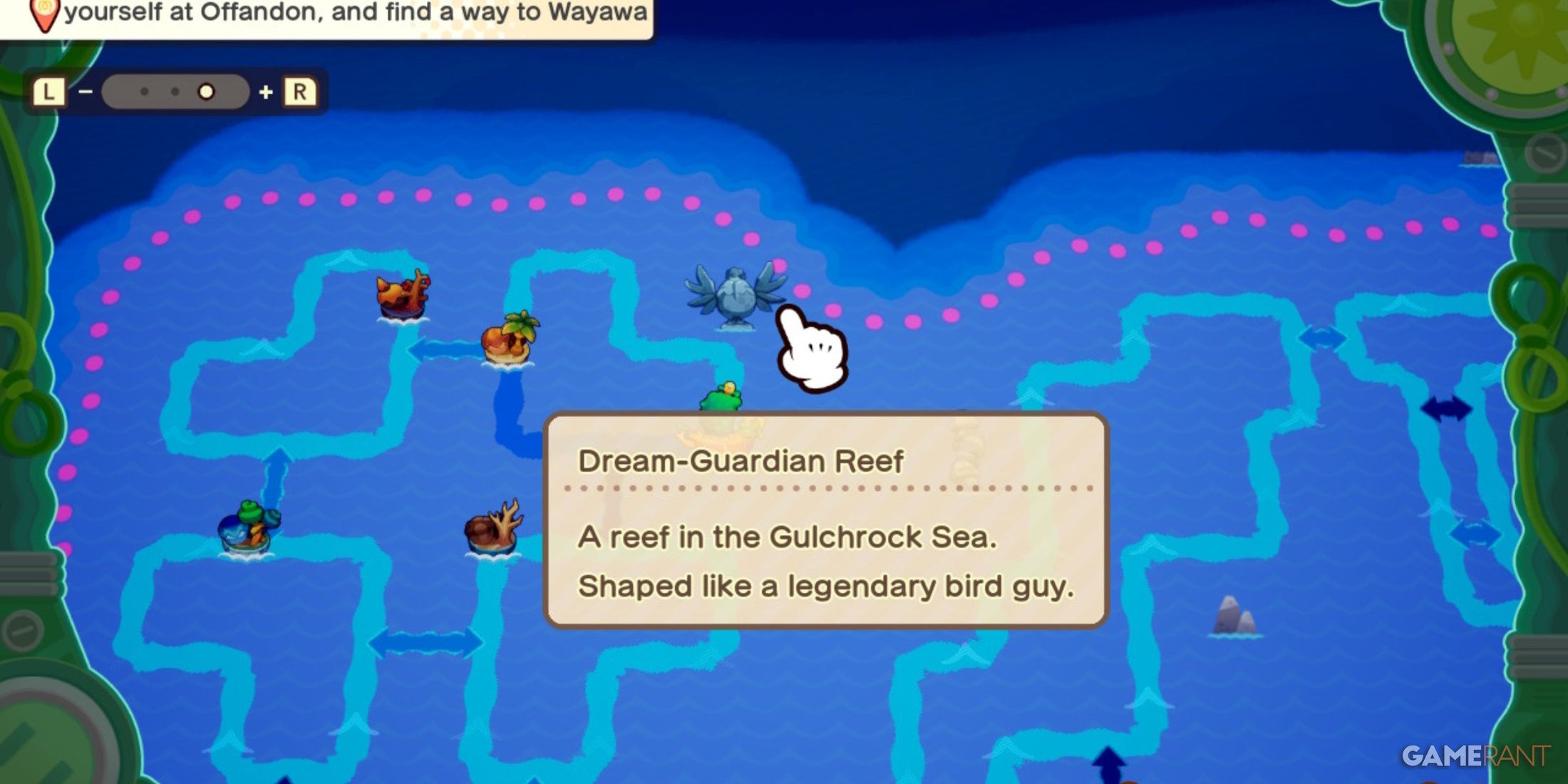 Dream-Guardian map location in Mario & Luigi: Brothership