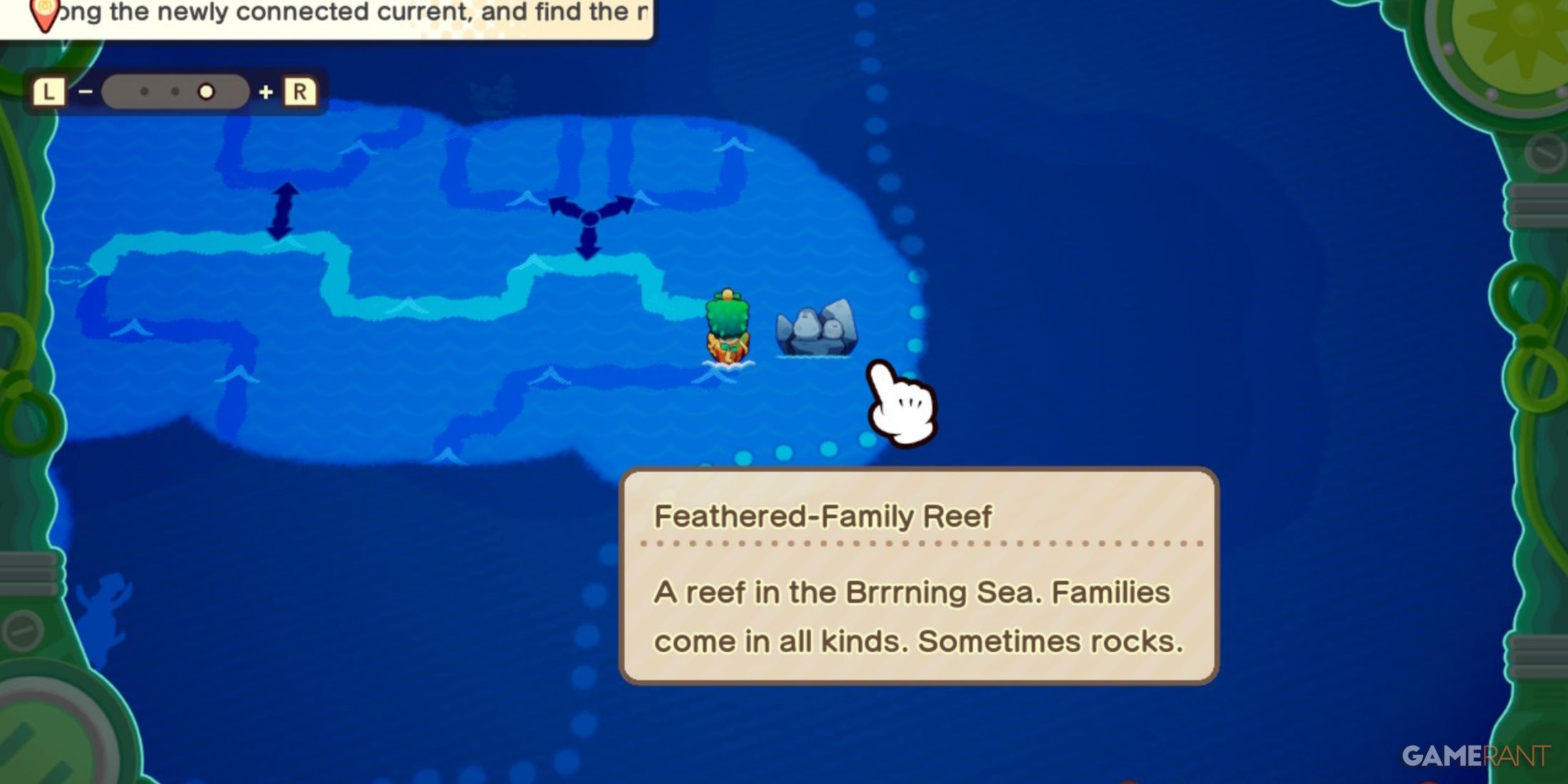 Feathered-Family Reef map location in Mario & Luigi: Brothership