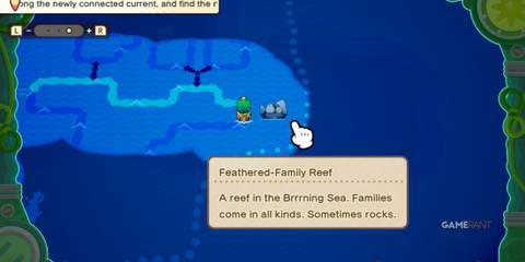 Feathered-Family Reef map location in Mario & Luigi: Brothership