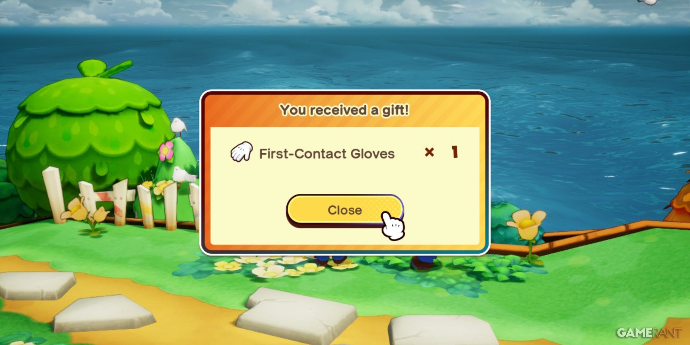 First-Contact Gloves reward in Mario & Luigi: Brothership