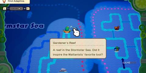 Gardener's Reef map location in Mario & Luigi: Brothership