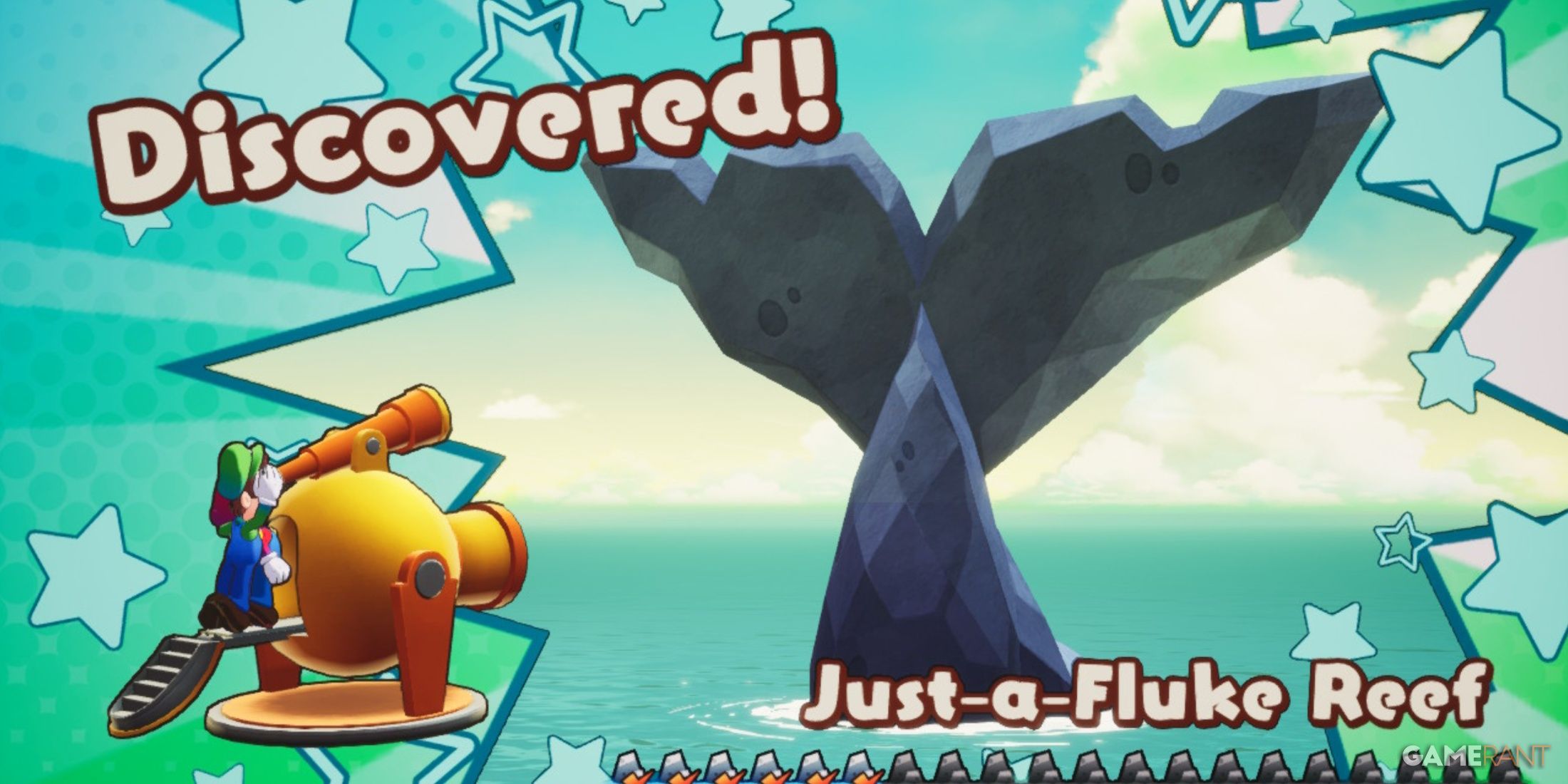 Discovery of Just-a-Fluke Reef in Mario & Luigi: Brothership