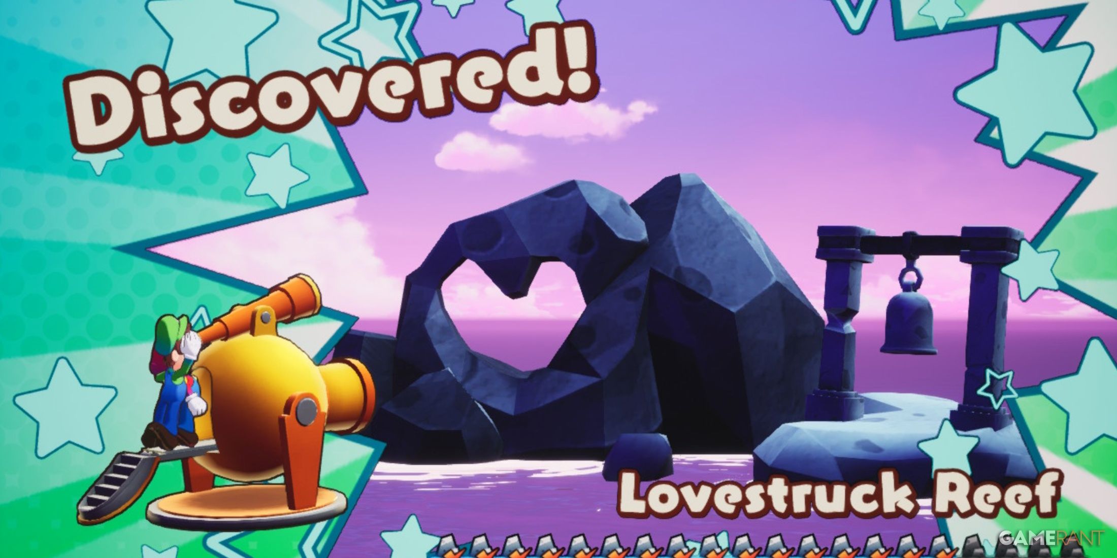 Discovery of Lovestruck Reef in Mario & Luigi: Brothership