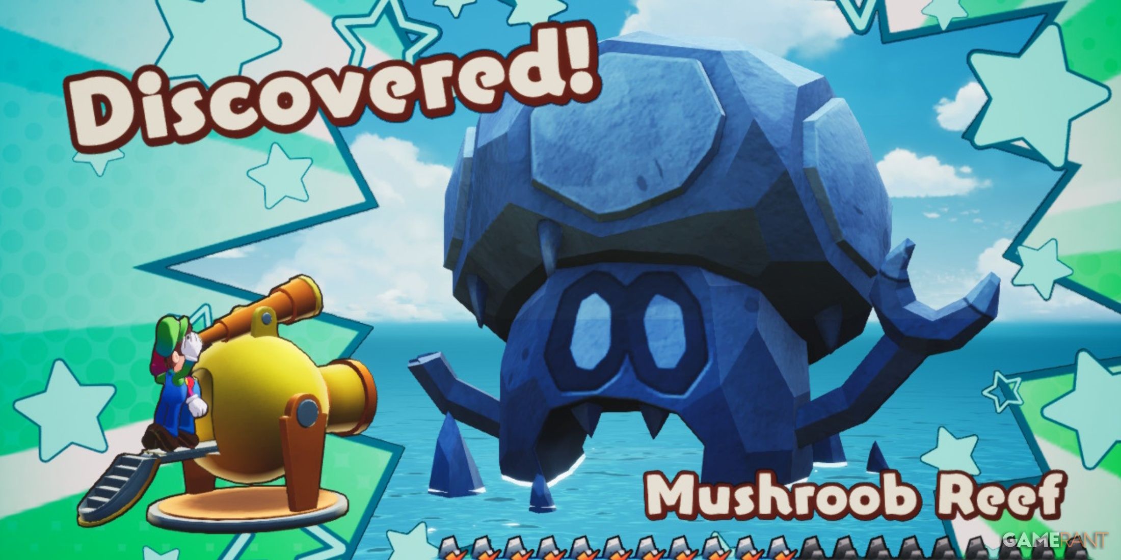 Discovery of Mushroob Reef in Mario & Luigi: Brothership